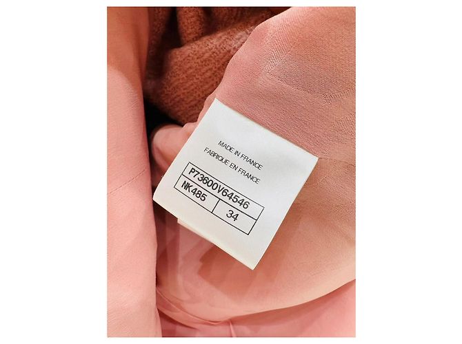 Chaqueta Chanel de Tweed Rosa Talla 34 Multicolor - vista 5