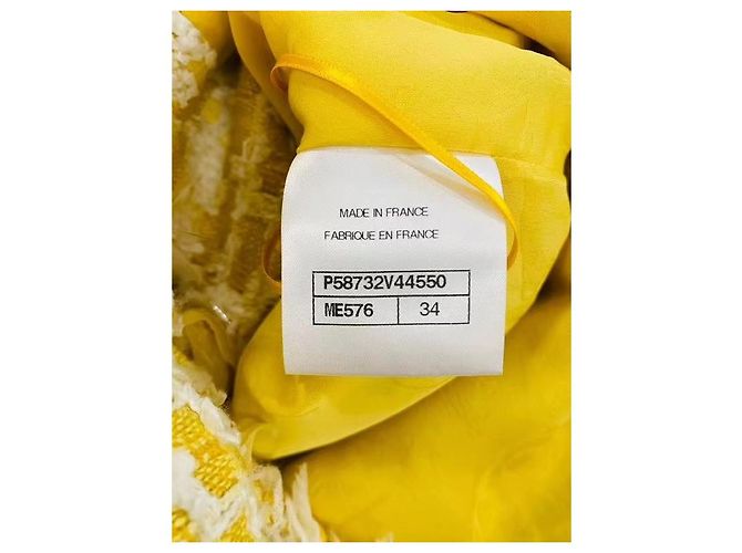 Vestido Chanel Amarillo de Tweed Colección Waterfall Multicolor - vista 8