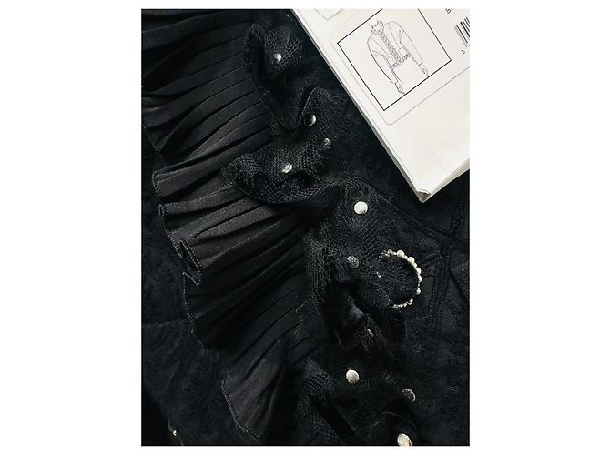 Chanel Metiers d'Art Tweed Jacke Schwarz Mehrfarben - Ansicht 3