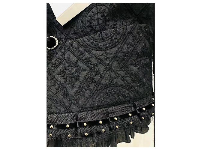 Chanel Metiers d'Art Tweed Jacke Schwarz Mehrfarben - Ansicht 4