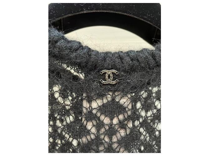 Chanel Strickoberteil aus Wolle mehrfarbig mit Puffärmeln Mehrfarben - Ansicht 3