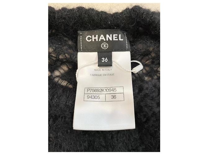 Chanel Strickoberteil aus Wolle mehrfarbig mit Puffärmeln Mehrfarben - Ansicht 5