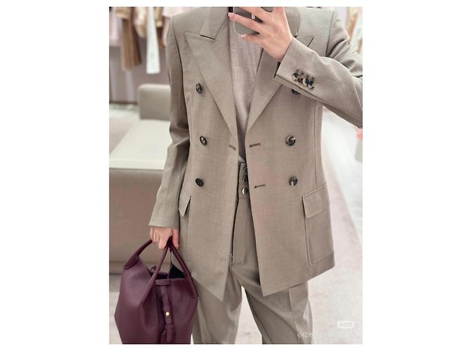 Blazer Loro Piana de lana de doble botonadura Camel Multicolor - vista 7