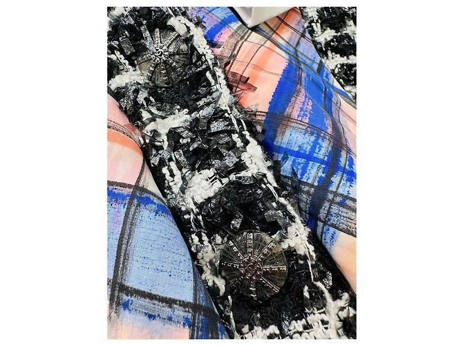 Top Chanel in Tweed Multicolore - vista 4