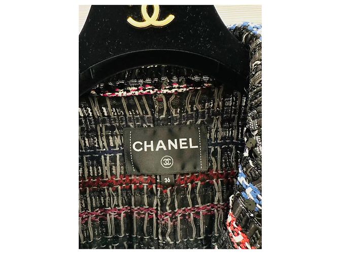 Chanel Tweed Jacket Multicolor Sequins Size 36 Multiple colors - view 2