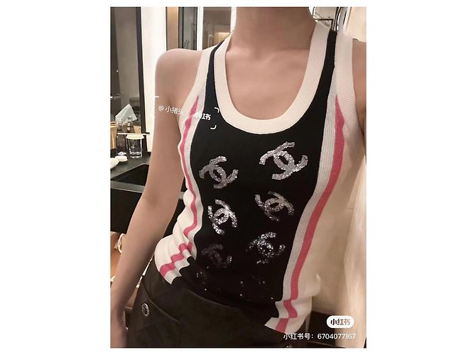 Canotta Chanel in maglia lurex e lana multicolore - vista 6