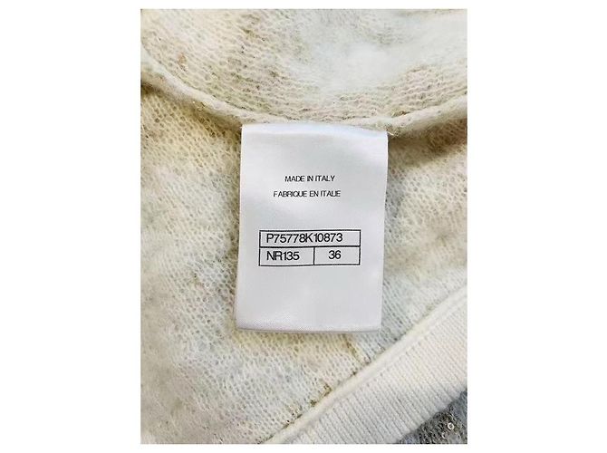 Chanel Cardigan und Rock Set aus goldener Wolle Mehrfarben - Ansicht 4