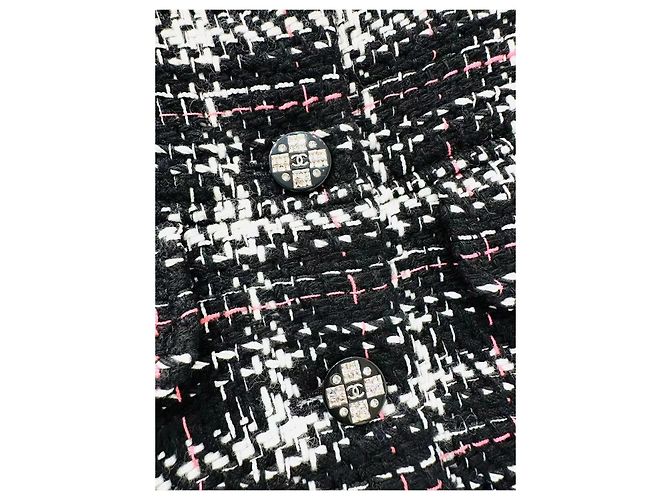 Chanel Tweed Jacke mit Karomuster mehrfarbig Mehrfarben - Ansicht 3