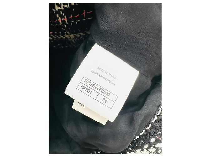 Chanel Tweed Jacke mit Karomuster mehrfarbig Mehrfarben - Ansicht 8