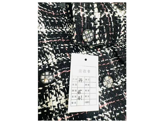 Chanel Tweed Jacke mit Karomuster mehrfarbig Mehrfarben - Ansicht 9