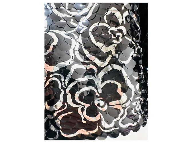 Chanel Wollpullover mit Camellia Pailletten Schwarz Mehrfarben - Ansicht 5