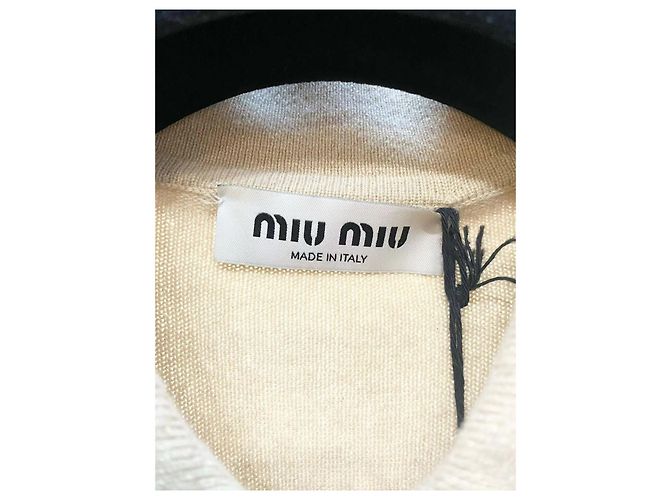 Polo de punto de cashmere Miu Miu Camel Multicolor - vista 4