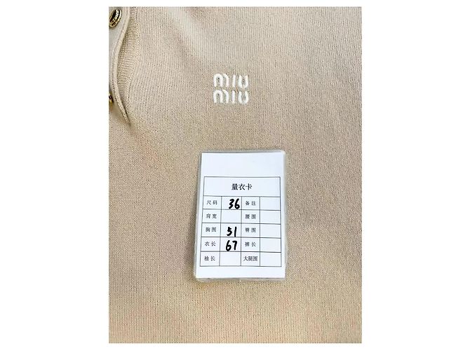 Polo de punto de cashmere Miu Miu Camel Multicolor - vista 6