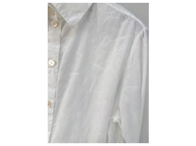 Camisa Chanel de algodón con estampado de cometa double-C blanca Multicolor - vista 3