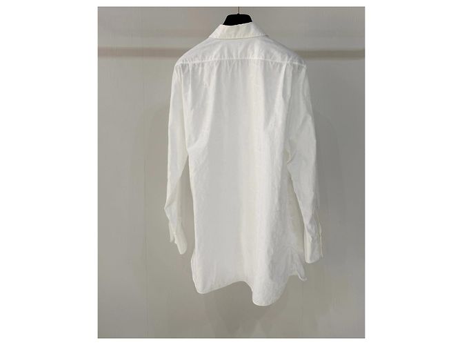 Camisa Chanel de algodón con estampado de cometa double-C blanca Multicolor - vista 8