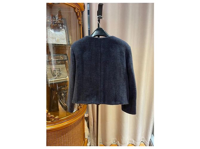 Chanel Navy Tweed Jacket Multiple colors - view 2