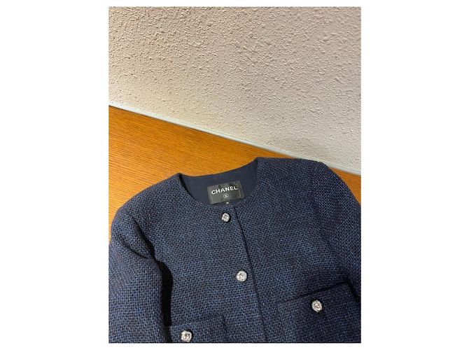 Chanel Navy Tweed Jacket Multiple colors - view 3