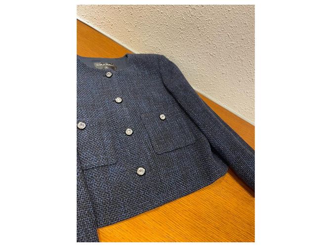 Chanel Navy Tweed Jacket Multiple colors - view 8