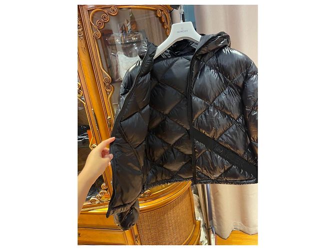 Casaco de Penas Moncler Preto Acolchoado Mulher Multicor - vista 3