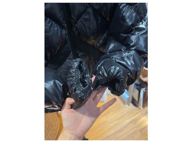 Casaco de Penas Moncler Preto Acolchoado Mulher Multicor - vista 7