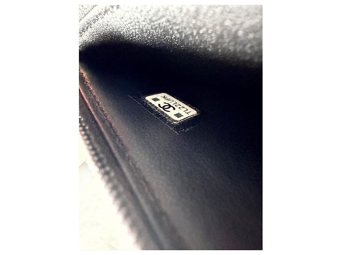Borsa Chanel Wallet on Chain in pelle nera con manico in cristalli Multicolore - vista 6