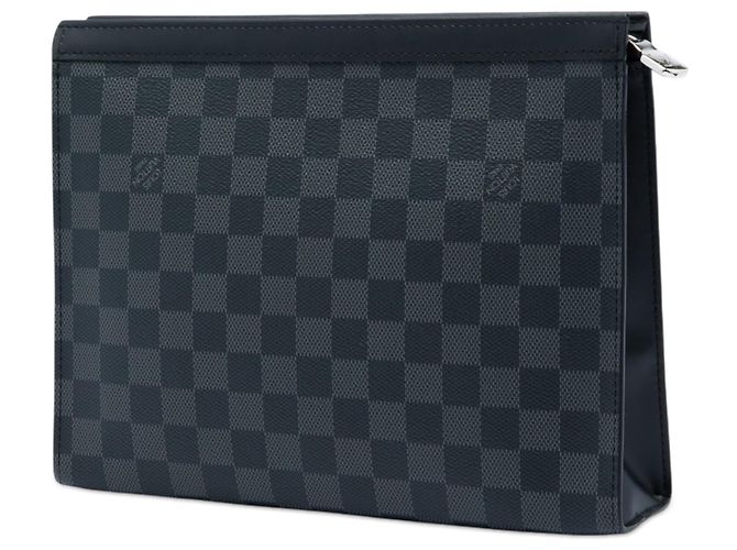 Borsa a pochette Louis Vuitton Damier Graphite Pochette Voyage MM nera Nero - vista 2
