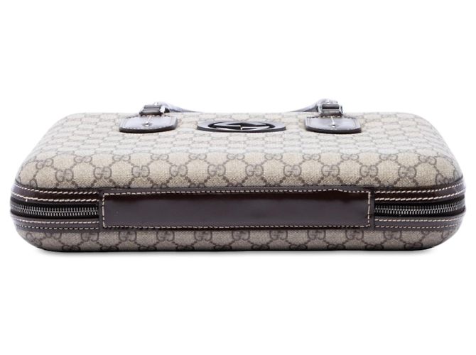 Borsa da lavoro Gucci GG Supreme Interlocking G Beige - vista 3