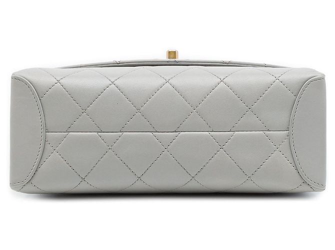 Borsa Chanel Medium Lambskin Trendy Spirit Top Handle Bag Satchel Grigia Grigio - vista 3