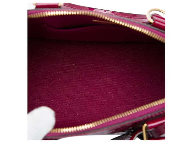 Borsa Satchel Alma BB Louis Vuitton Monogram Vernis Ombre Rossa Rosso - vista 4