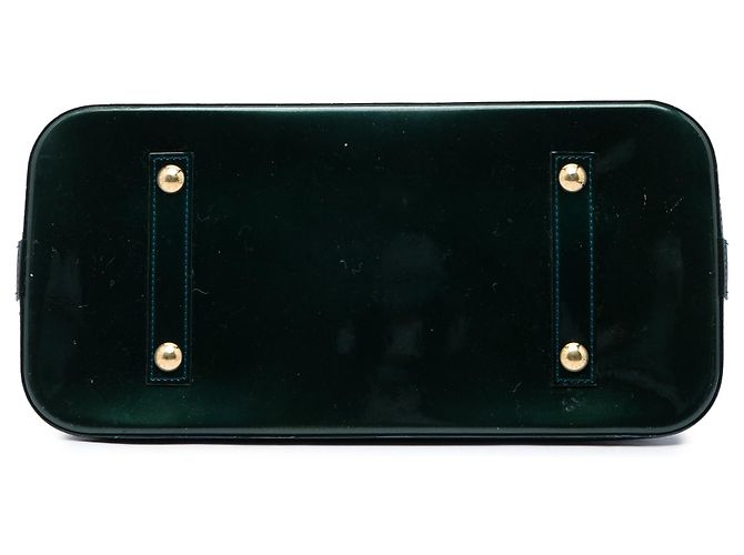 Borsa Louis Vuitton Monogram Vernis Alma GM Verde - vista 3
