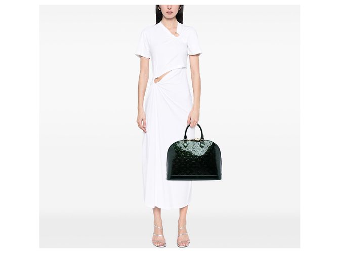 Borsa Louis Vuitton Monogram Vernis Alma GM Verde - vista 5
