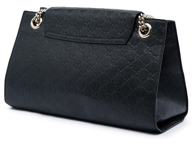 Borsa a tracolla Gucci Emily Large Guccissima Nera Nero - vista 2