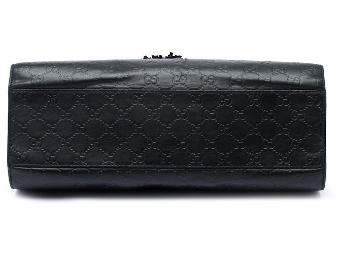 Borsa a tracolla Gucci Emily Large Guccissima Nera Nero - vista 3
