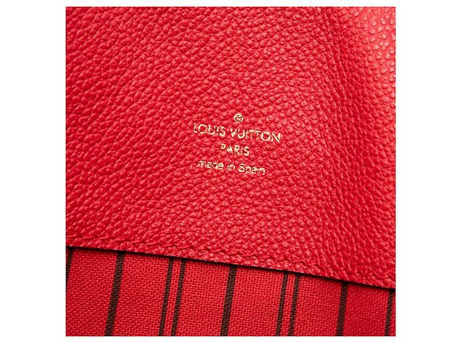 Borsa Satchel Bagatelle Louis Vuitton Monogram Empreinte Rossa Rosso - vista 5