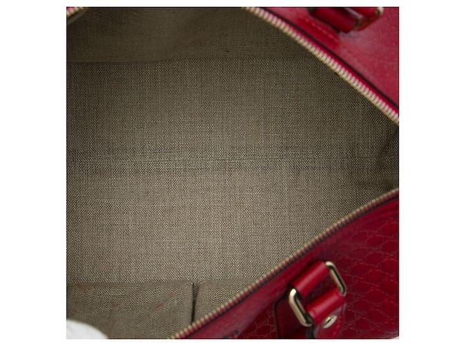Bolso Boston Satchel Gucci Medium Microguccissima Rojo Roja - vista 4