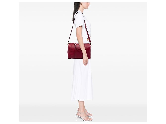 Bolso Boston Satchel Gucci Medium Microguccissima Rojo Roja - vista 5