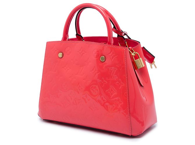 Borsa Satchel Louis Vuitton Monogram Vernis Montaigne BB Arancione - vista 2
