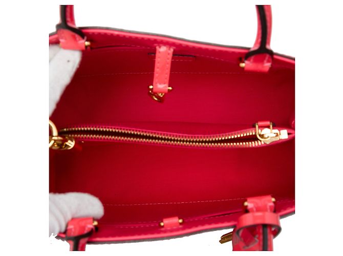 Borsa Satchel Louis Vuitton Monogram Vernis Montaigne BB Arancione - vista 4
