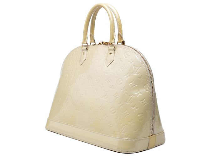 Borsa Louis Vuitton Monogram Vernis Alma GM Beige - vista 2
