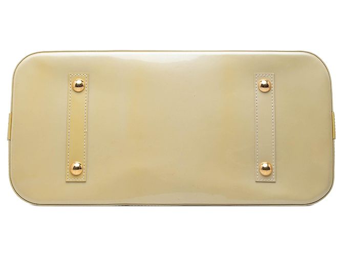 Borsa Louis Vuitton Monogram Vernis Alma GM Beige - vista 3