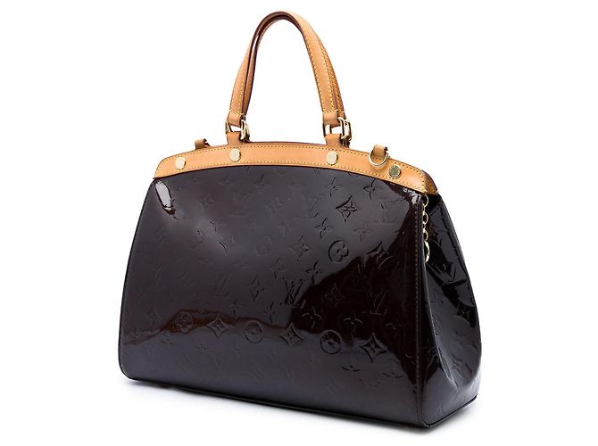 Borsa Satchel Louis Vuitton Monogram Vernis Brea MM Viola Porpora - vista 2