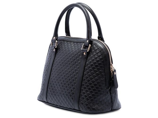 Borsa Dome Gucci Medium Microguccissima Nera Nero - vista 2