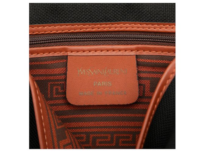 Autre Marque Borsa a tracolla in tela Saint Laurent nera Nero - vista 5
