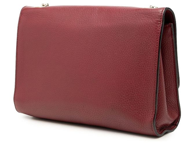 Borsa a tracolla Gucci Miss Bamboo Medium in pelle di vitello rossa Rosso - vista 2