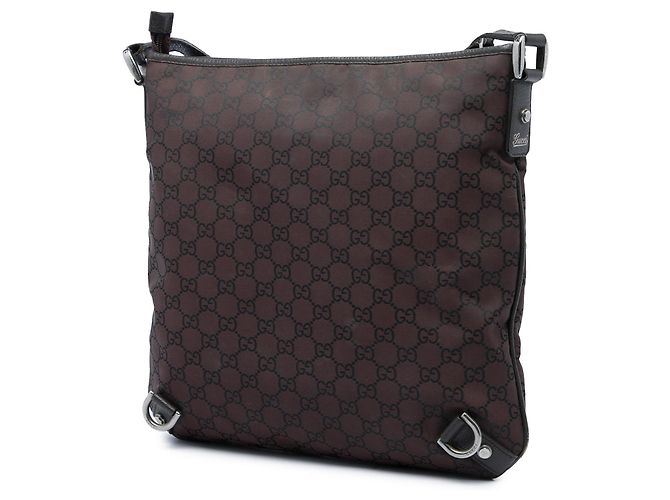 Borsa a tracolla Gucci GG Nylon Abbey D Ring Marrone - vista 2