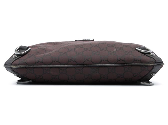 Borsa a tracolla Gucci GG Nylon Abbey D Ring Marrone - vista 3