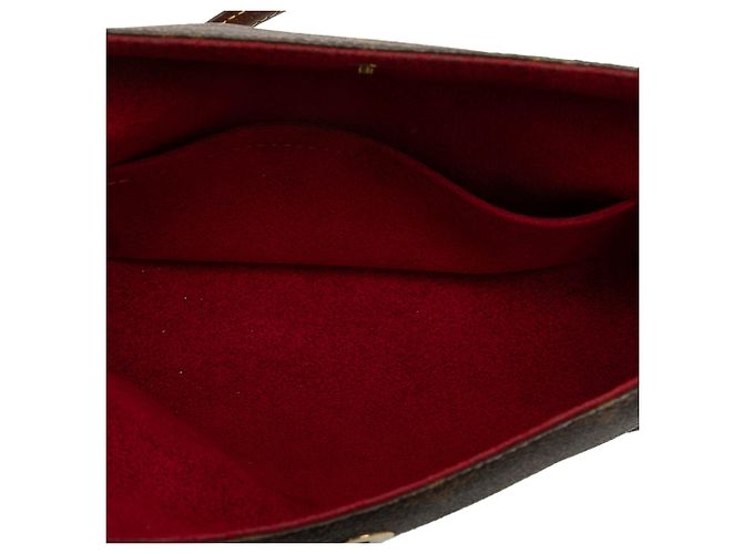 Borsa a tracolla Louis Vuitton Monogram Recital Marrone - vista 5