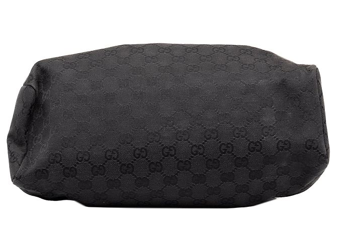 Borsa Gucci GG Canvas con struttura in legno nera Nero - vista 3