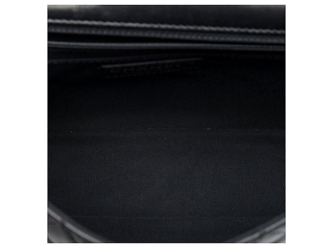 Borsa a tracolla Chanel Medium Classic Single Flap in pelle di agnello nera con ciondoli a cuore Valentines Nero - vista 4