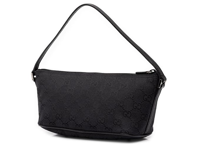 Borsa a tracolla Boat in tela GG Gucci nera Nero - vista 2
